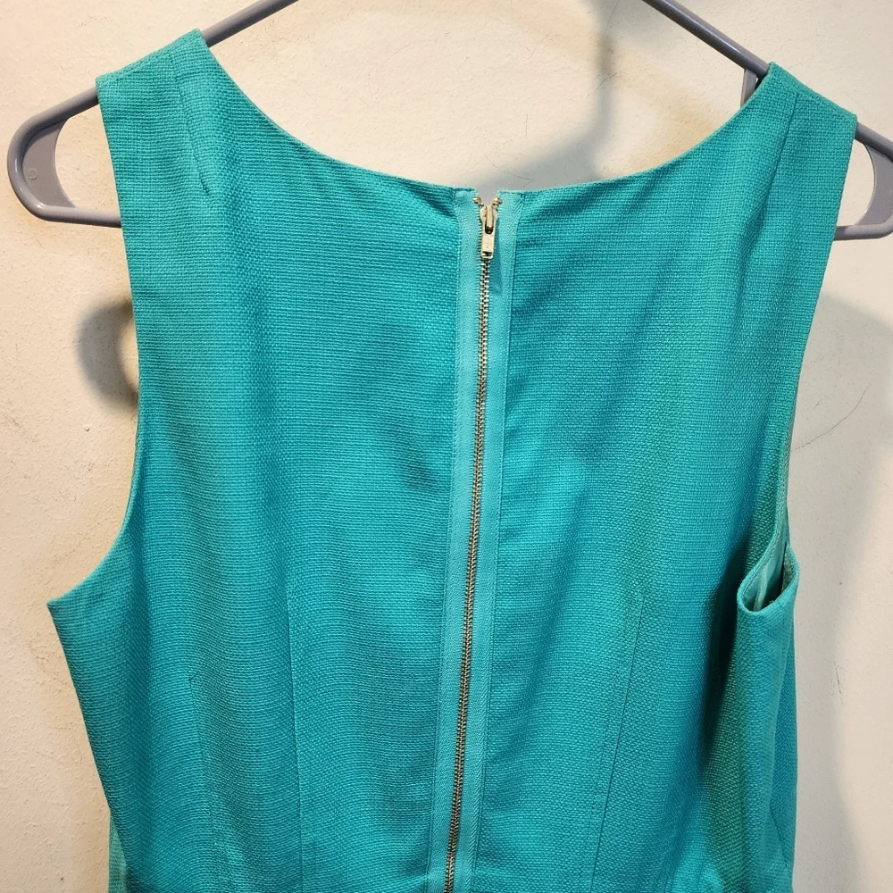 J. Crew Cotton Sleeveless Teal Dress - Classic Party Dress Sz 8